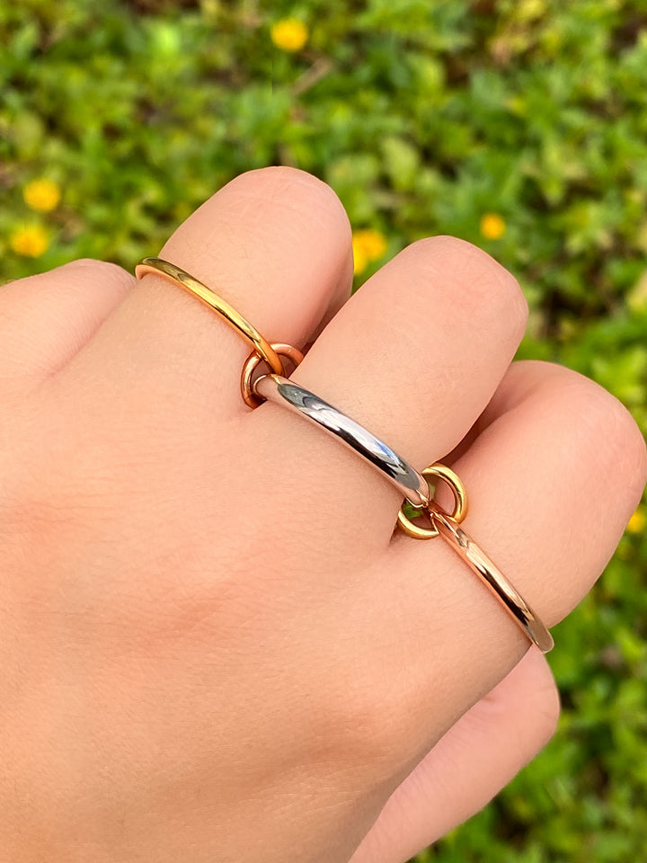 Anillo Triple Argolla Liso