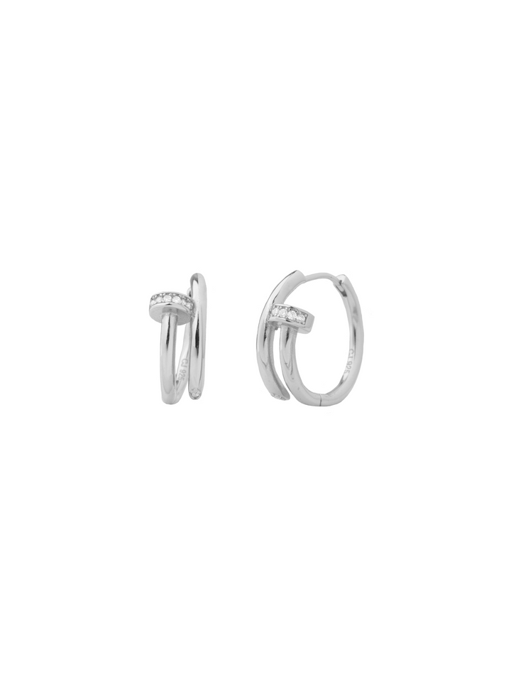 Par Arracada Con Clavo Zirconias