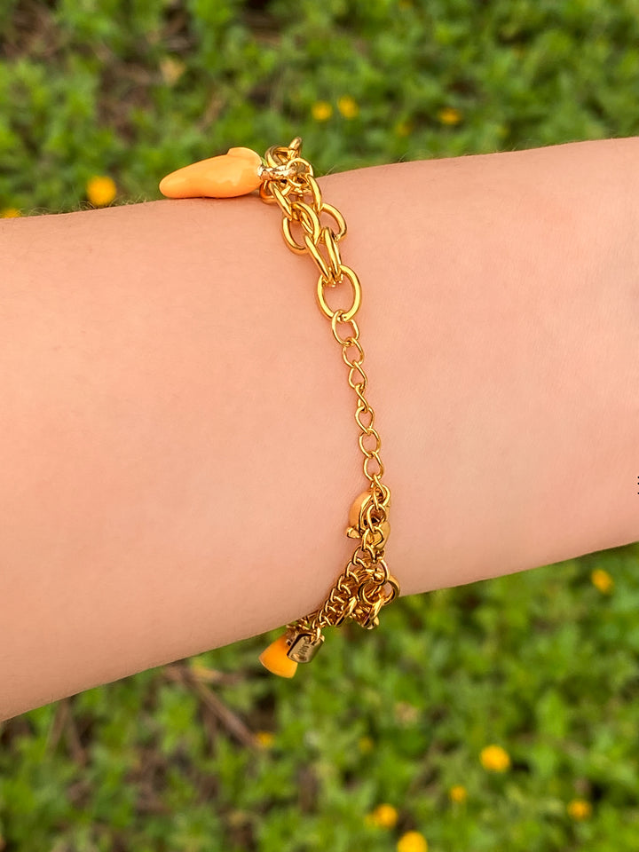 Pulsera Chunky Con Dijes Frutas