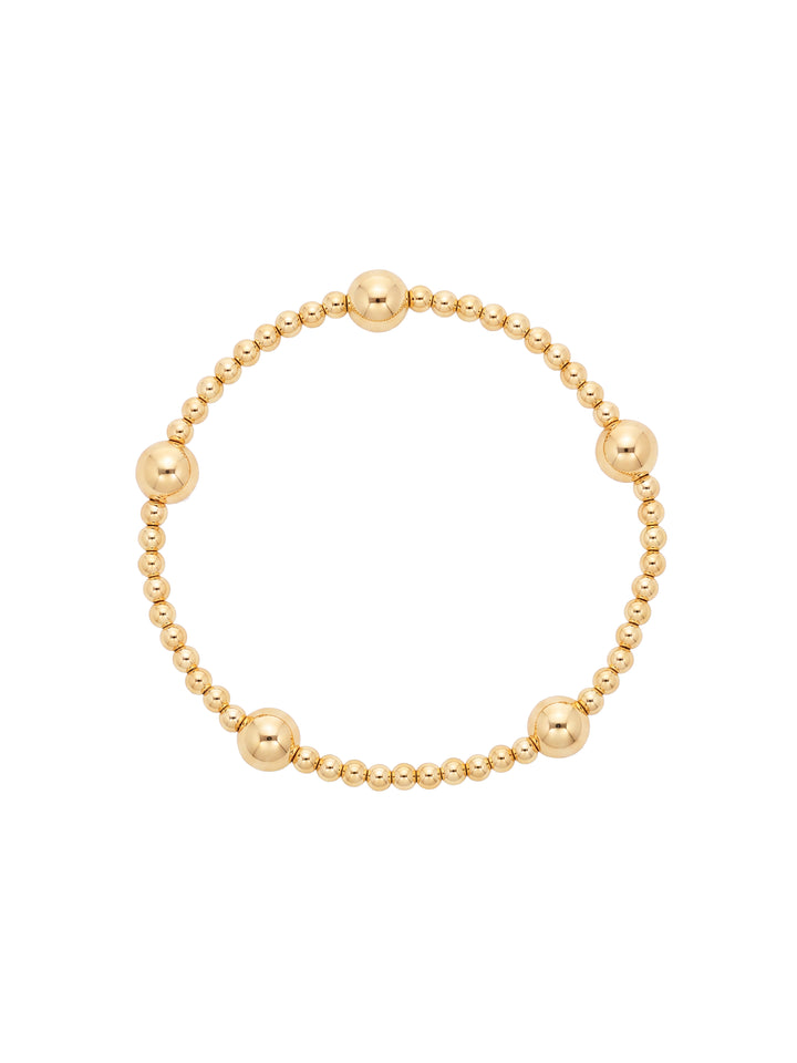 Pulsera Bolitas Gold Filled 3 mm y 7 mm