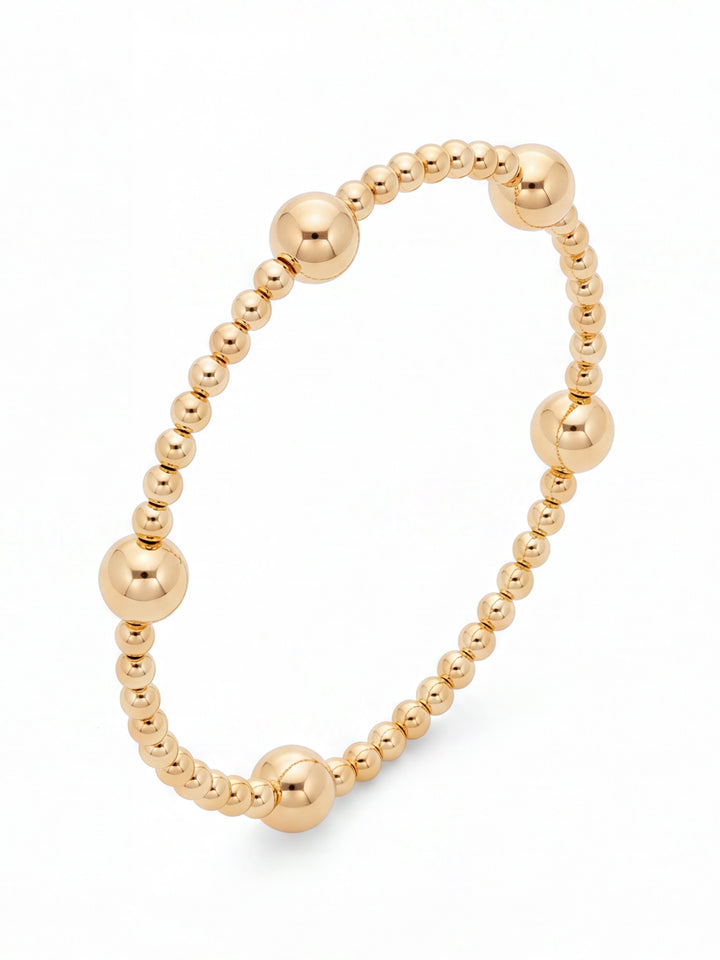 Pulsera Bolitas Gold Filled 3 mm y 7 mm