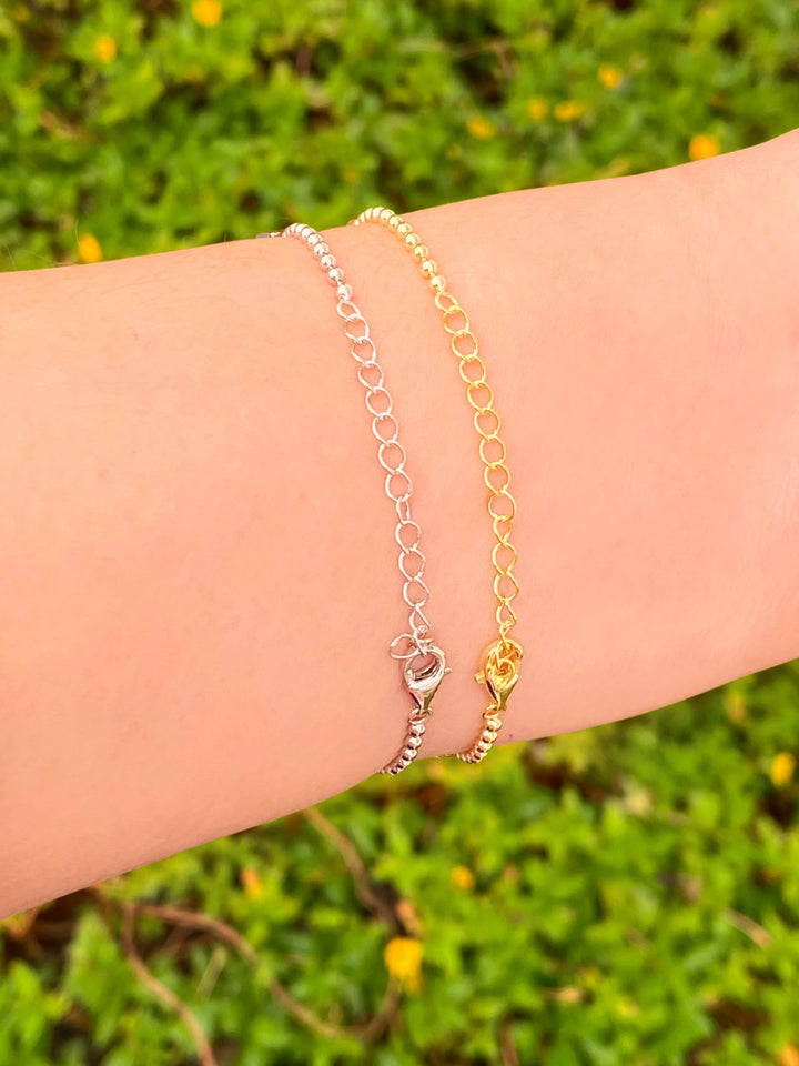 Pulsera Bolitas Con Zirconia Bisel