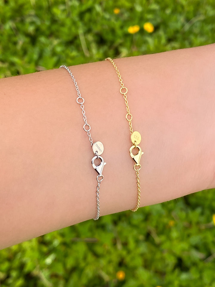 Pulsera Doble Corazon Enlazado