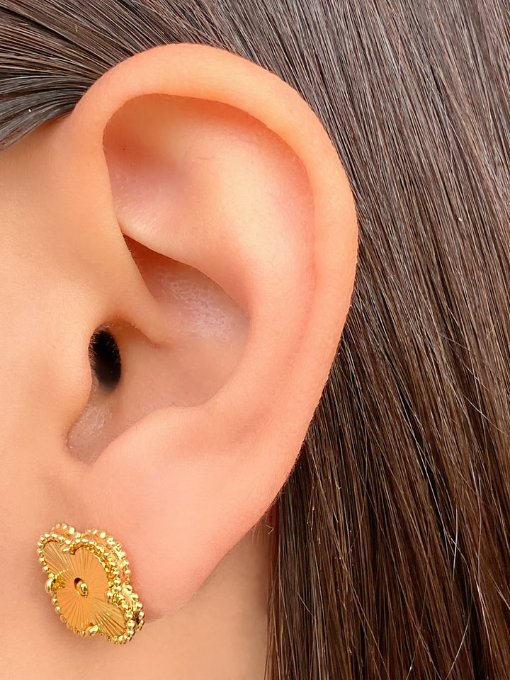 Par Arete Trebol Cuatro Hojas