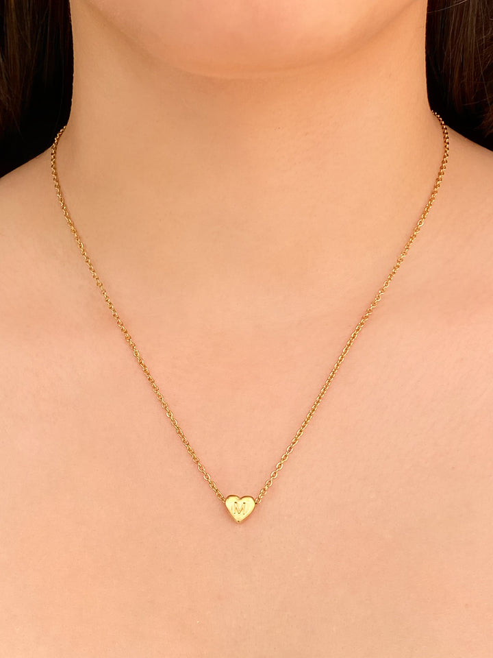 Collar Con Corazon Inicial