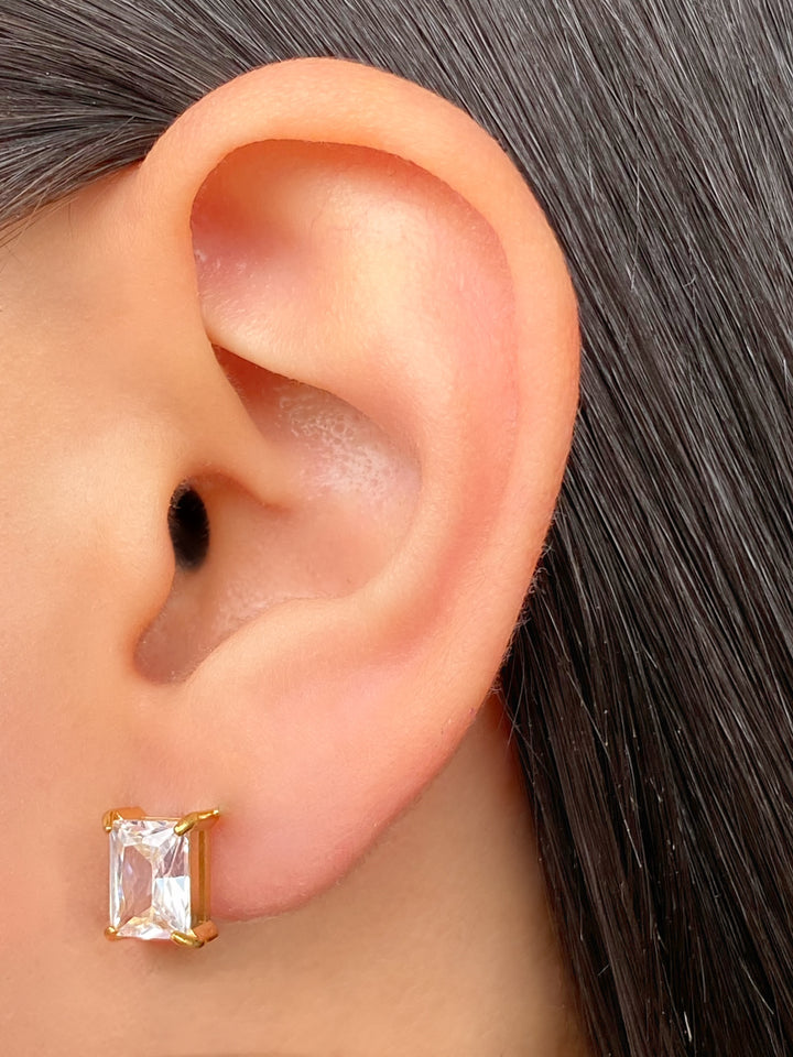 Par Arete Zirconia Rectangular 9 mm