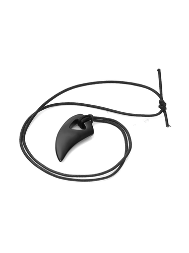 Collar Con Cordon y Dije Colmillo