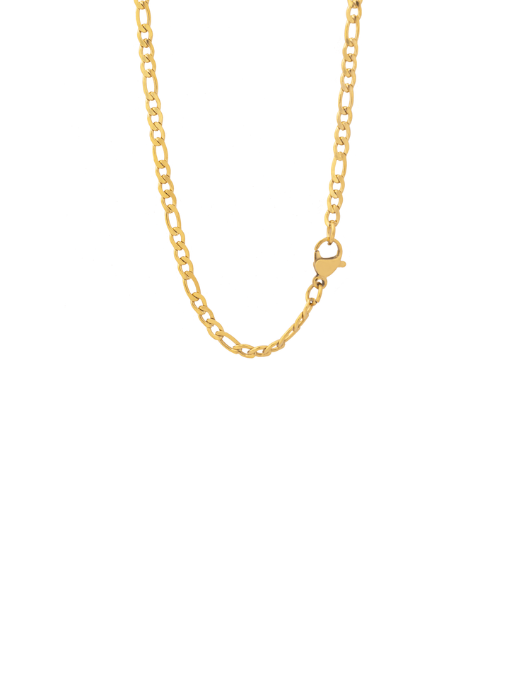 Collar Figaro Dije Rectangular