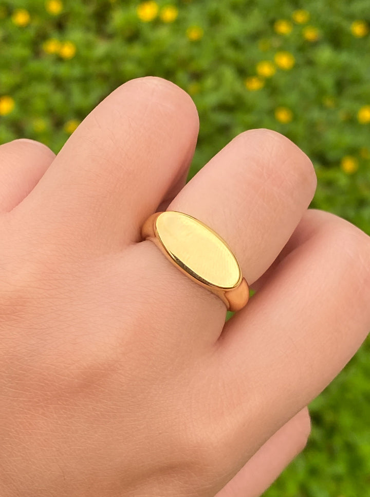 Anillo Dorado Con Sello