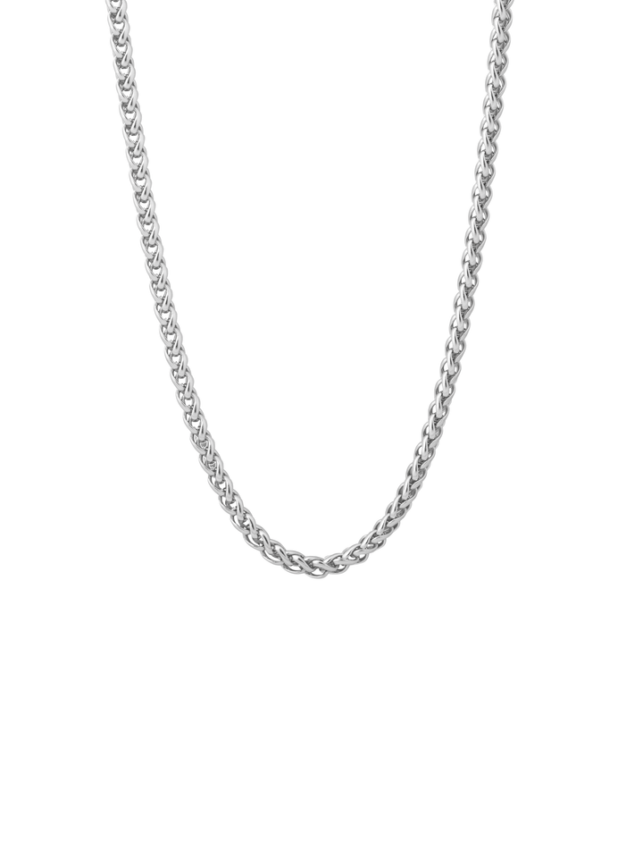 Cadena Plateada Eslabon Espiga