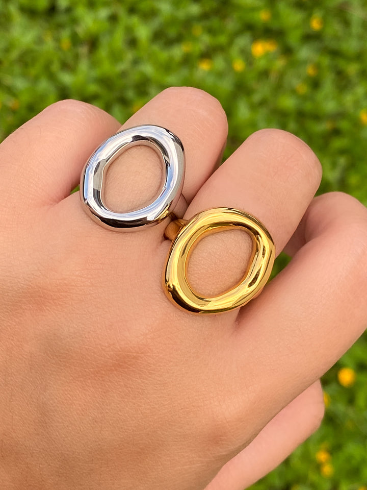 Anillo Con Circulo Irregular