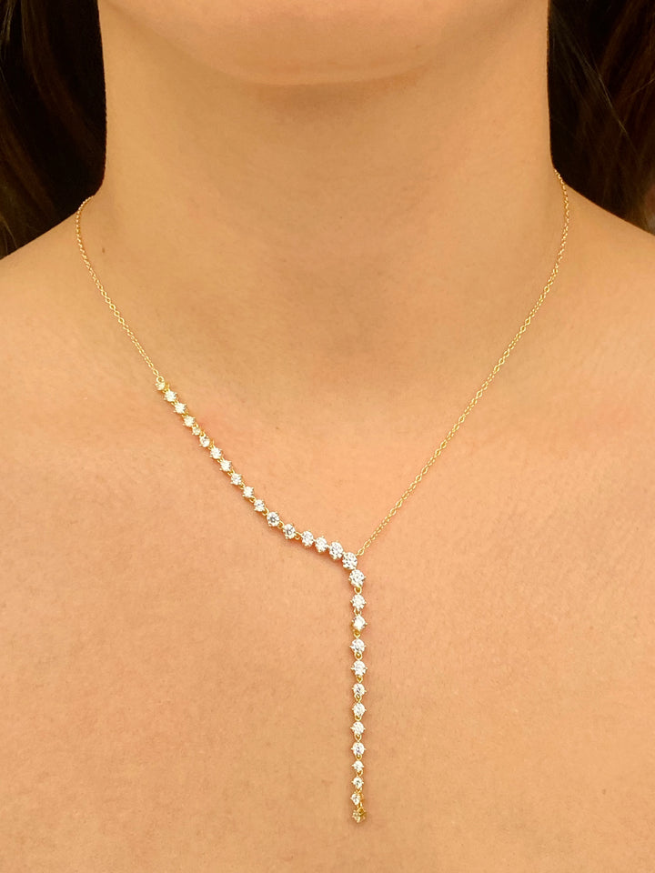 Collar Mitad Zirconias Con Tira