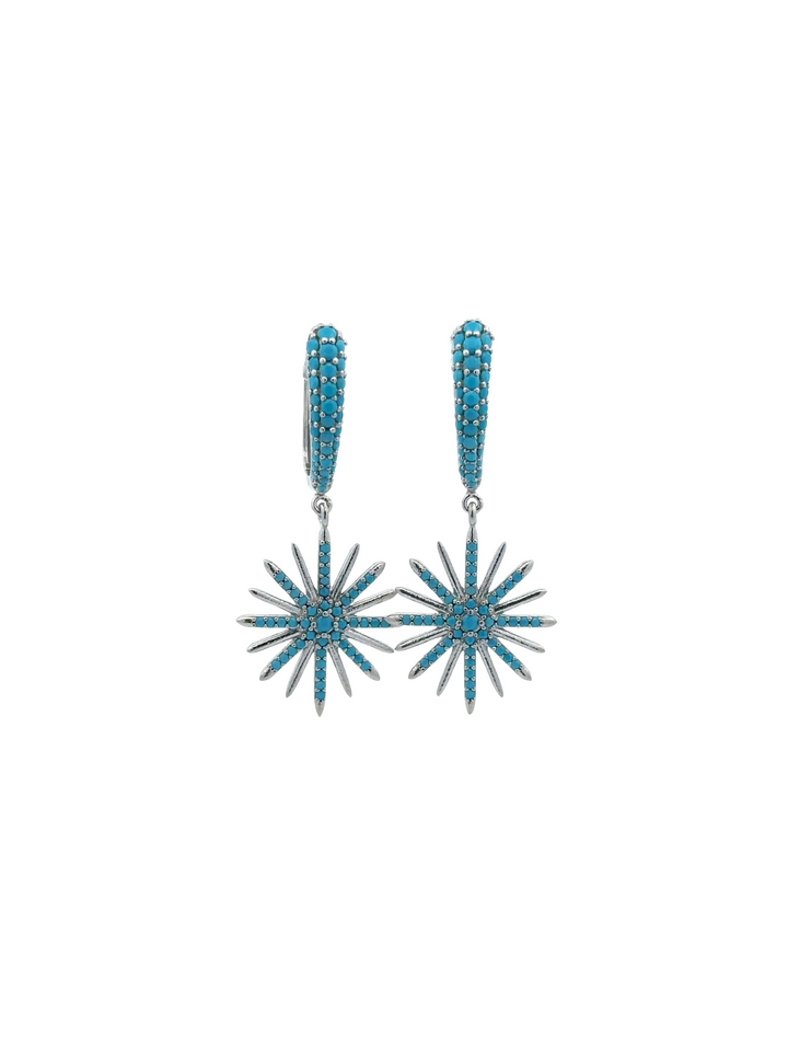 Par Arracada Colores Con Dije Estrella