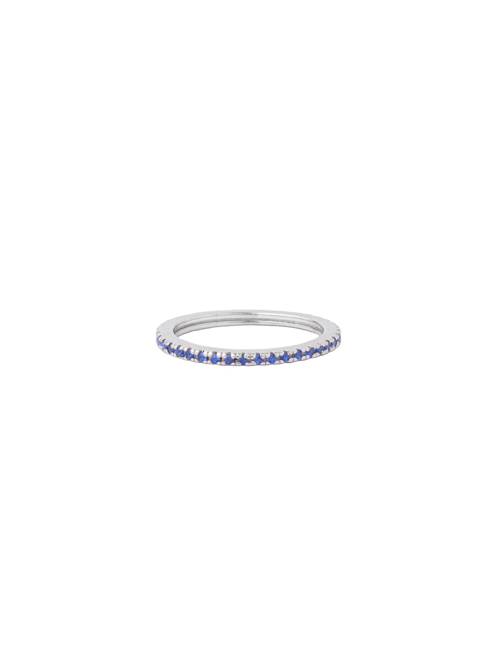 Anillo Churumbela Zirconias Azul