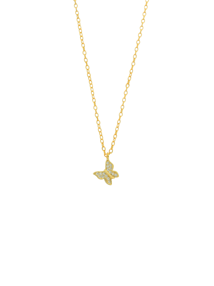Collar Con Mini Mariposa Zirconias