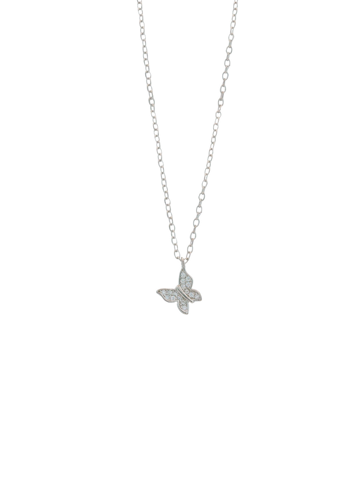 Collar Con Mini Mariposa Zirconias