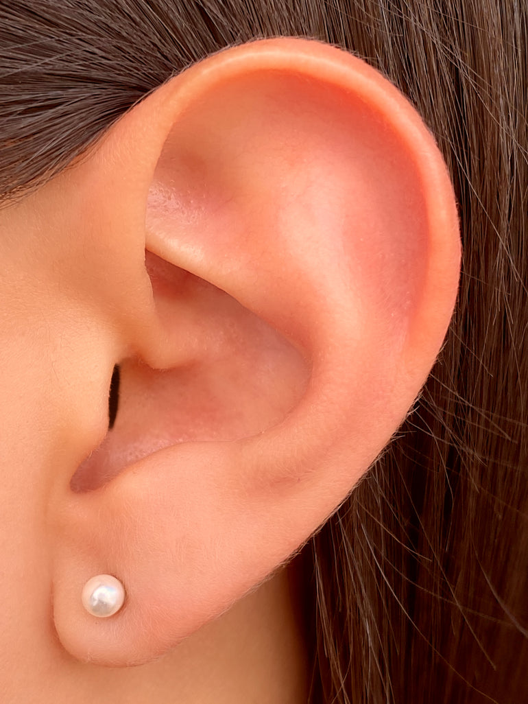 Par Arete Mini Perla 3 mm