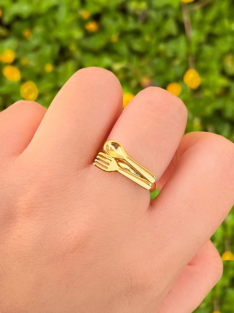Anillo Tenedor y Cuchara