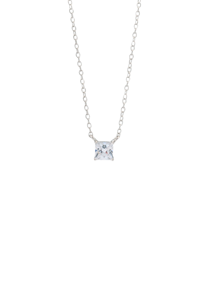 Collar Con Zirconia Cuadrada 5 mm