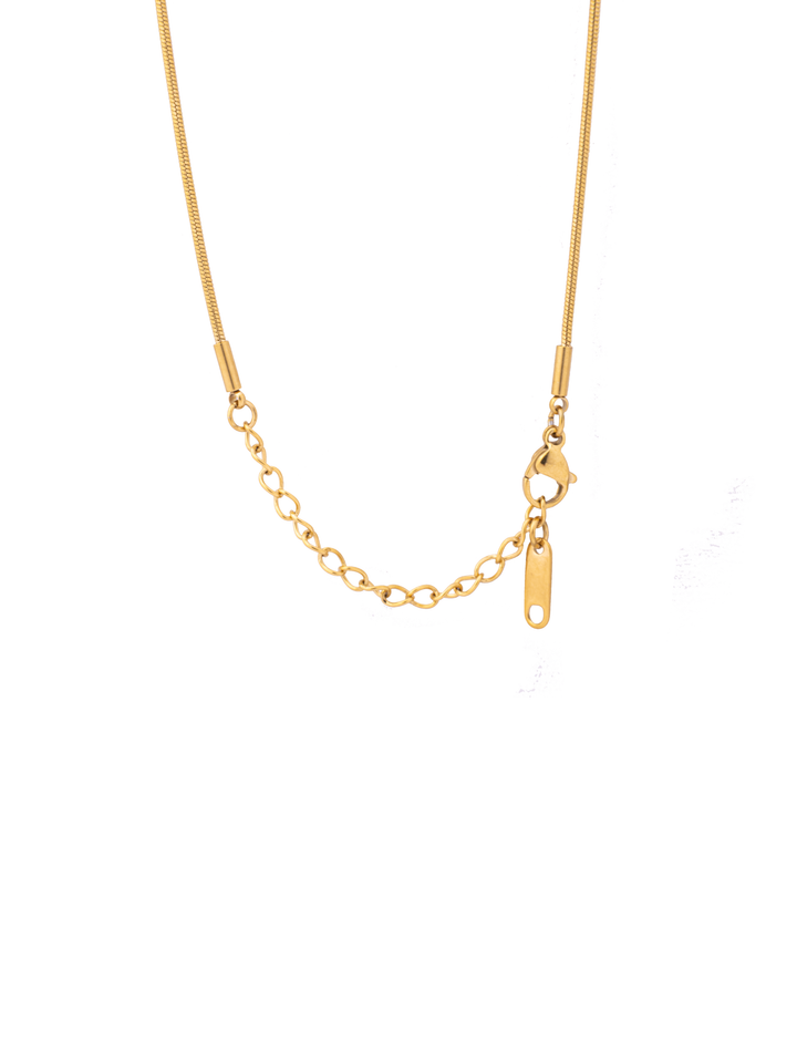 Collar Delgado Inicial Bubble Dorado