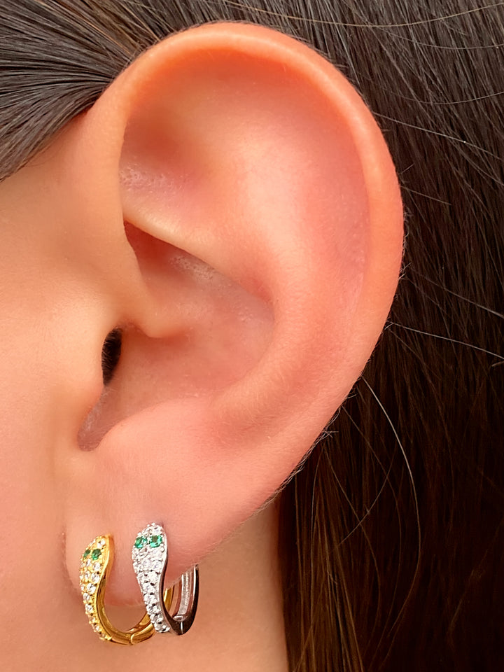 Arracada Serpiente Zirconias