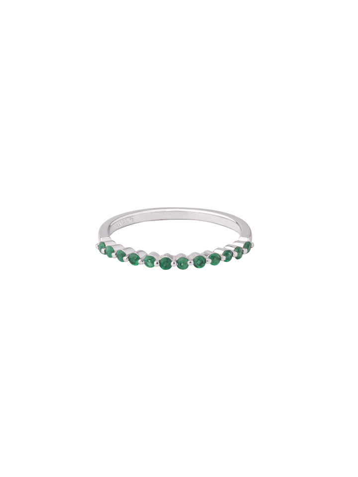 Anillo Corte Round 0.22 Ct Esmeralda Natural