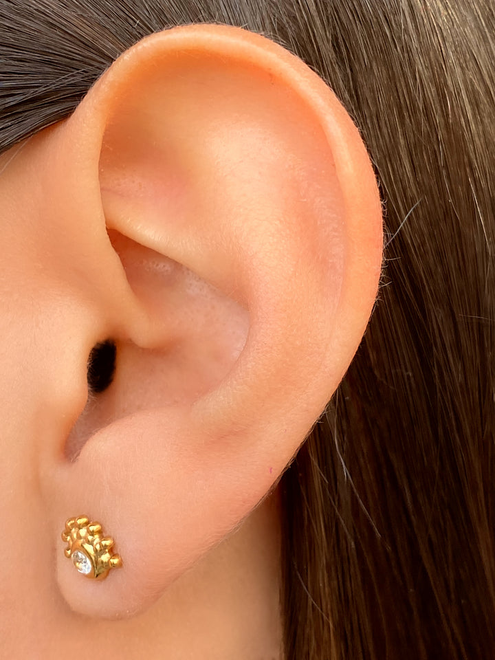 Par Arete Mini Ojo Con Zirconia