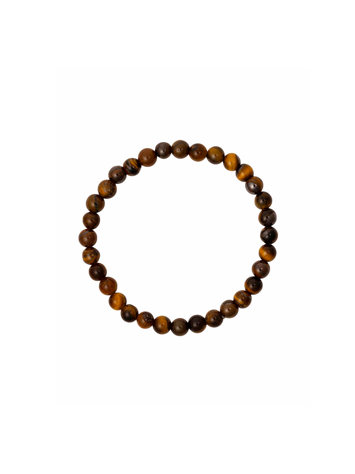 Pulsera Piedra Ojo De Tigre Cafe 6 mm