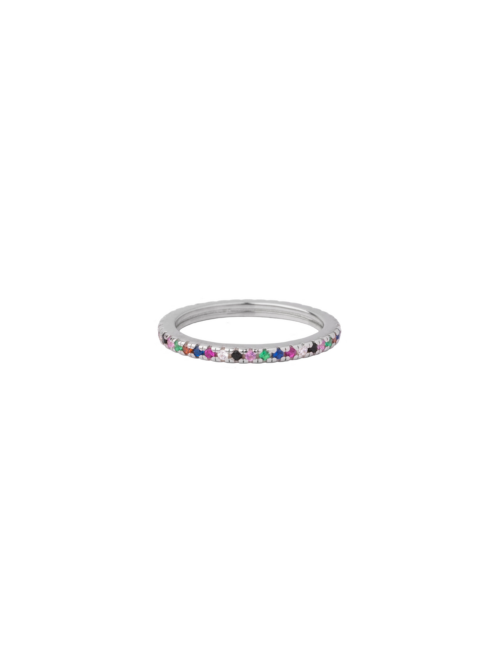 Anillo Churumbela Zirconias Rainbow