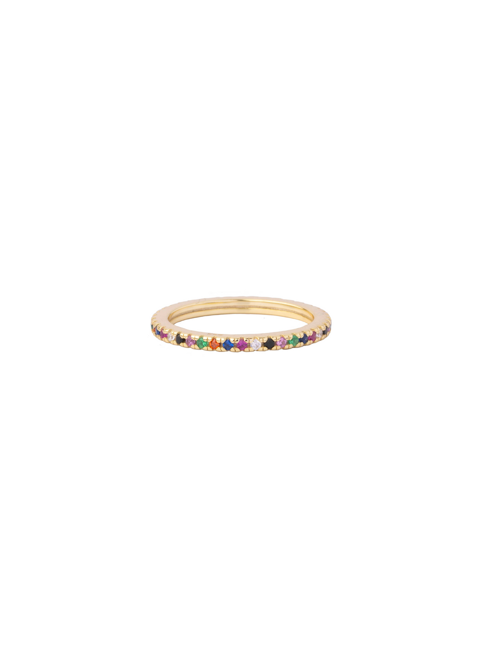 Anillo Churumbela Zirconias Rainbow