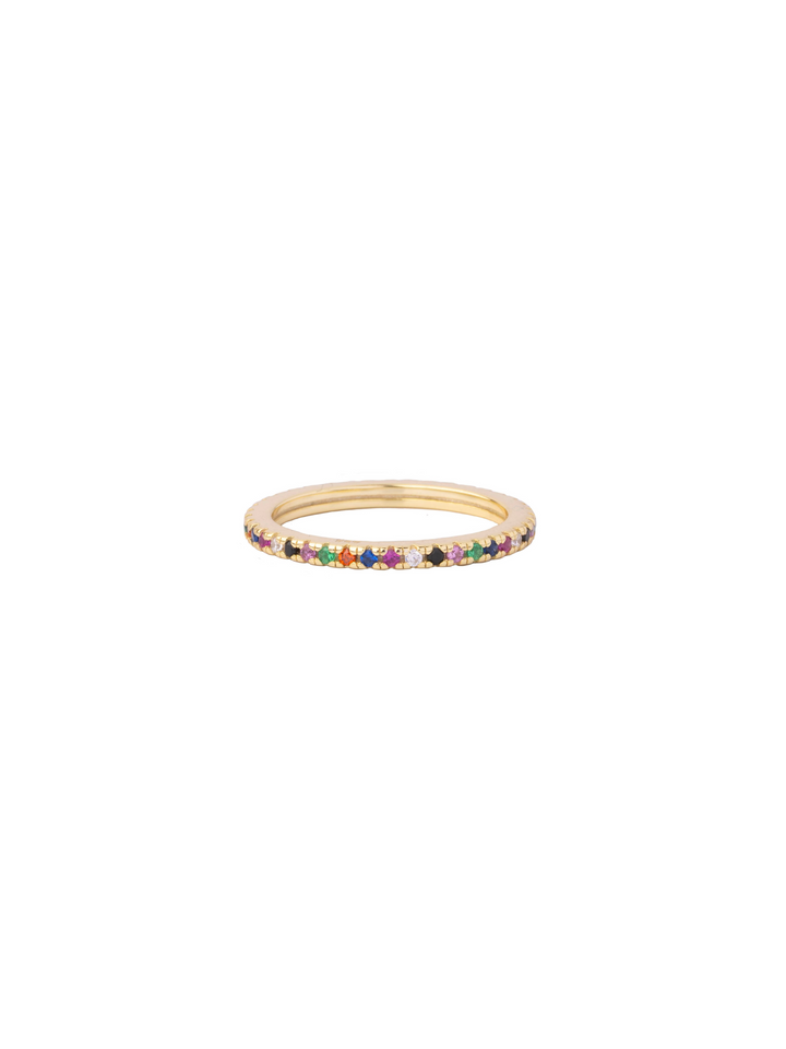 Anillo Churumbela Zirconias Rainbow