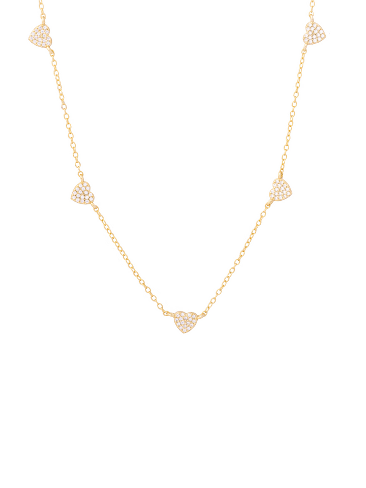 Collar Corazones Con Zirconias
