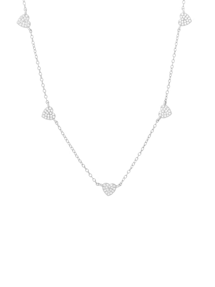 Collar Corazones Con Zirconias