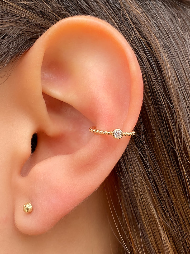 Ear Cuff Con Una Zirconia