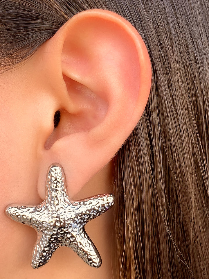 Par Arete Estrella Con Textura