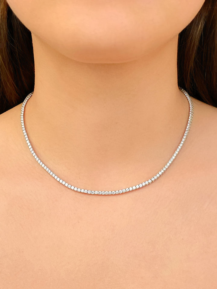 Tennis Necklace 7 Ct Diamantes Lab Grown