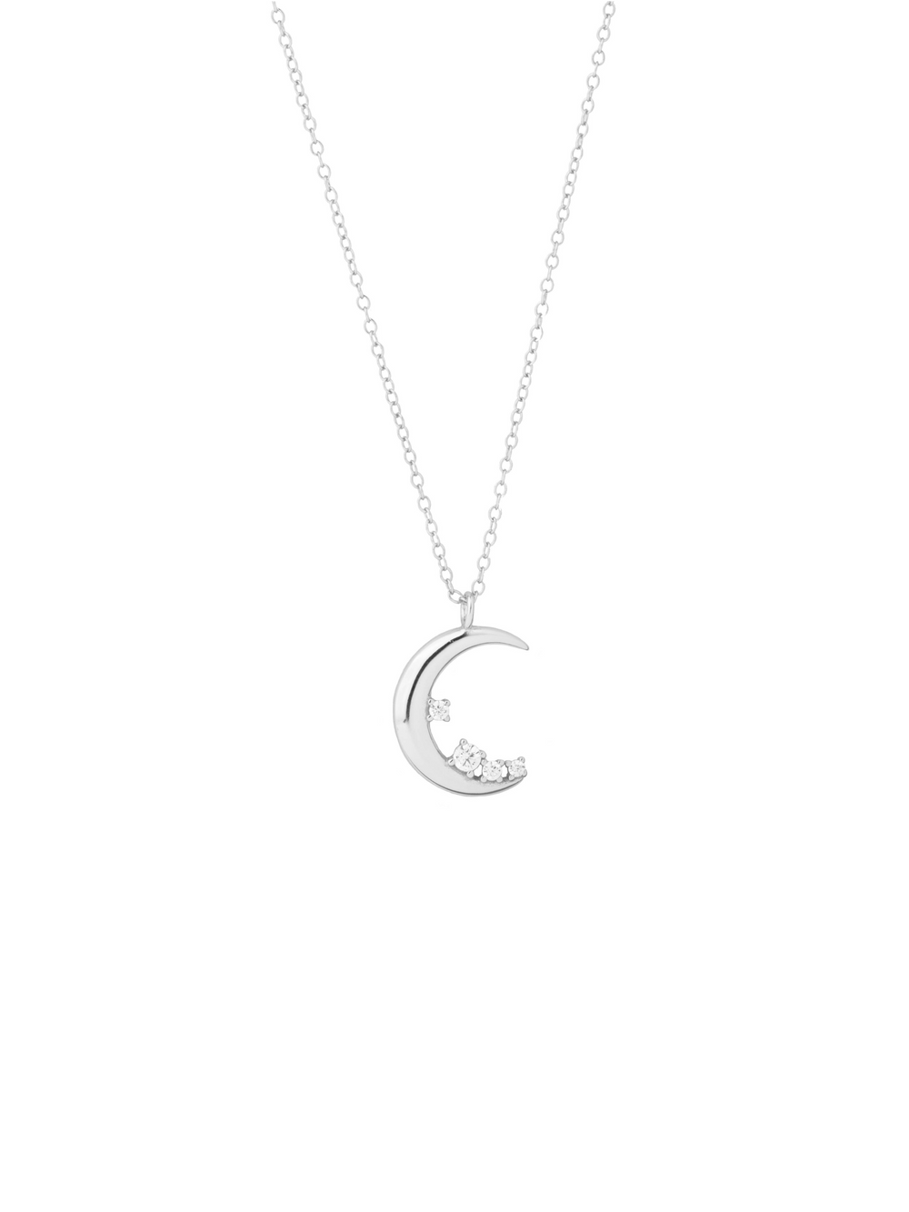 Collar Luna Con Zirconia