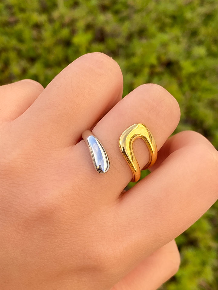 Anillo Combinado Abierto Doble