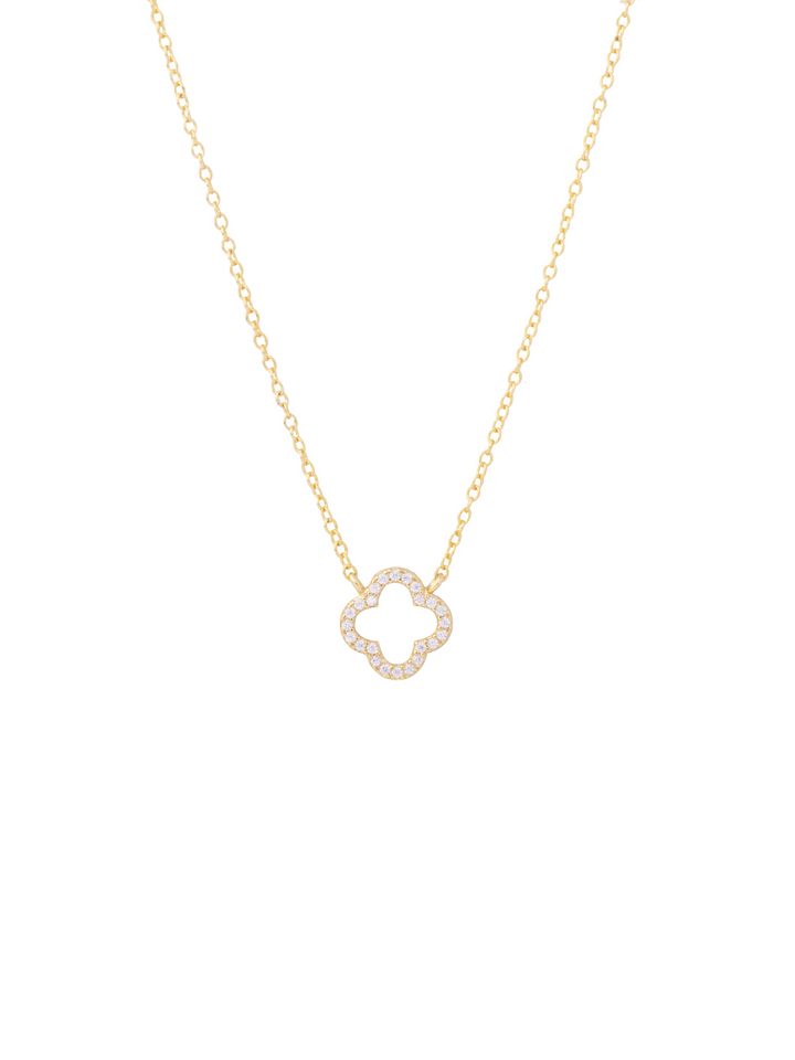 Collar Con Contorno Trebol Abierto