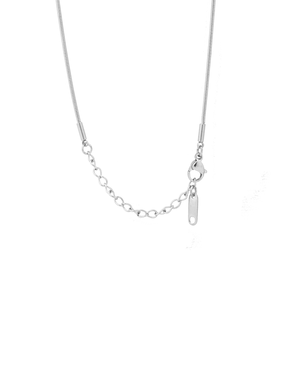 Collar Delgado Inicial Bubble Plateado