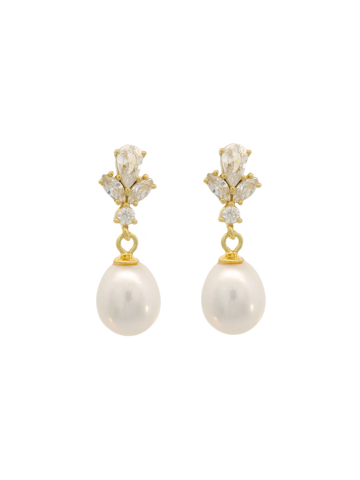 Par Arete Zirconias Con Perla