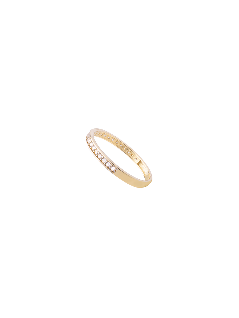 Anillo Churumbela Zirconias Encapsuladas Oro 14k