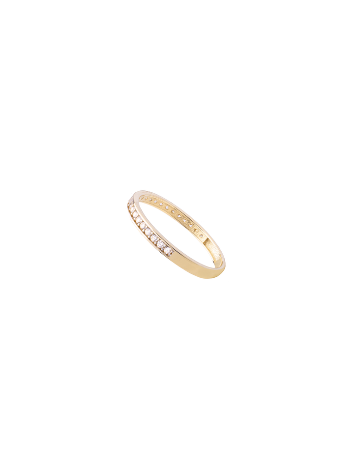 Anillo Churumbela Zirconias Encapsuladas Oro 14k