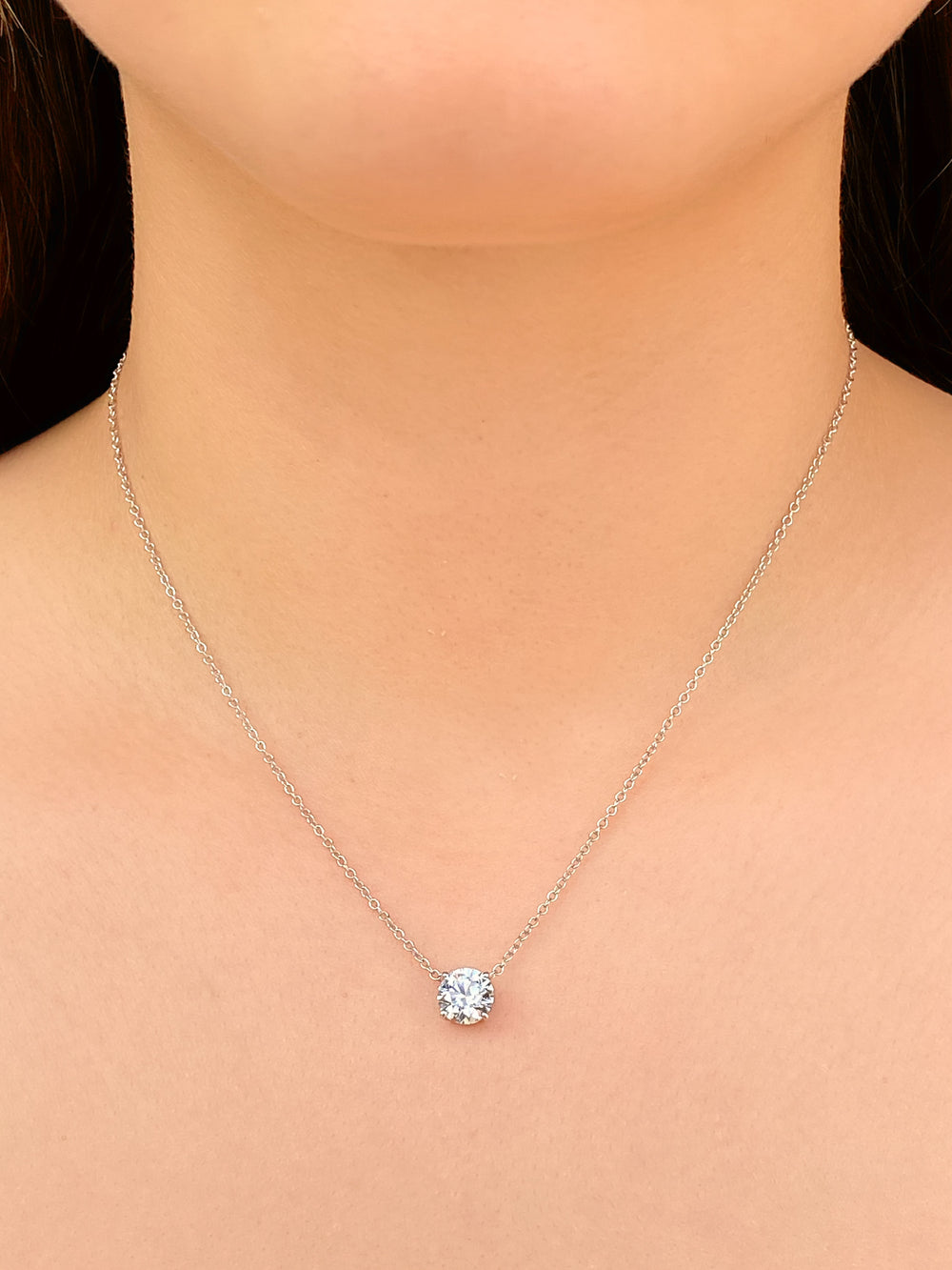 Collar Solitario 1.5 Ct Diamantes Lab Grown