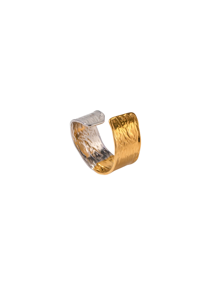 Anillo Combinado Cruzado Chunky