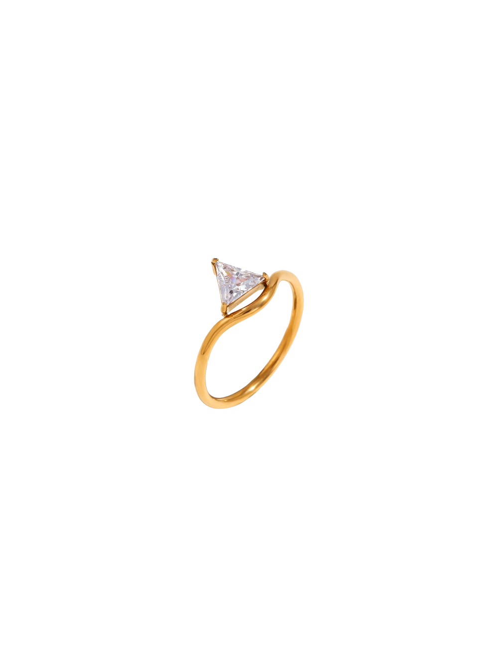 Anillo Zirconia Triangular