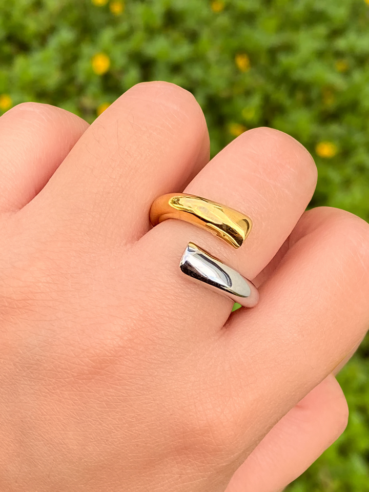 Anillo Abierto Cruzado Combinado