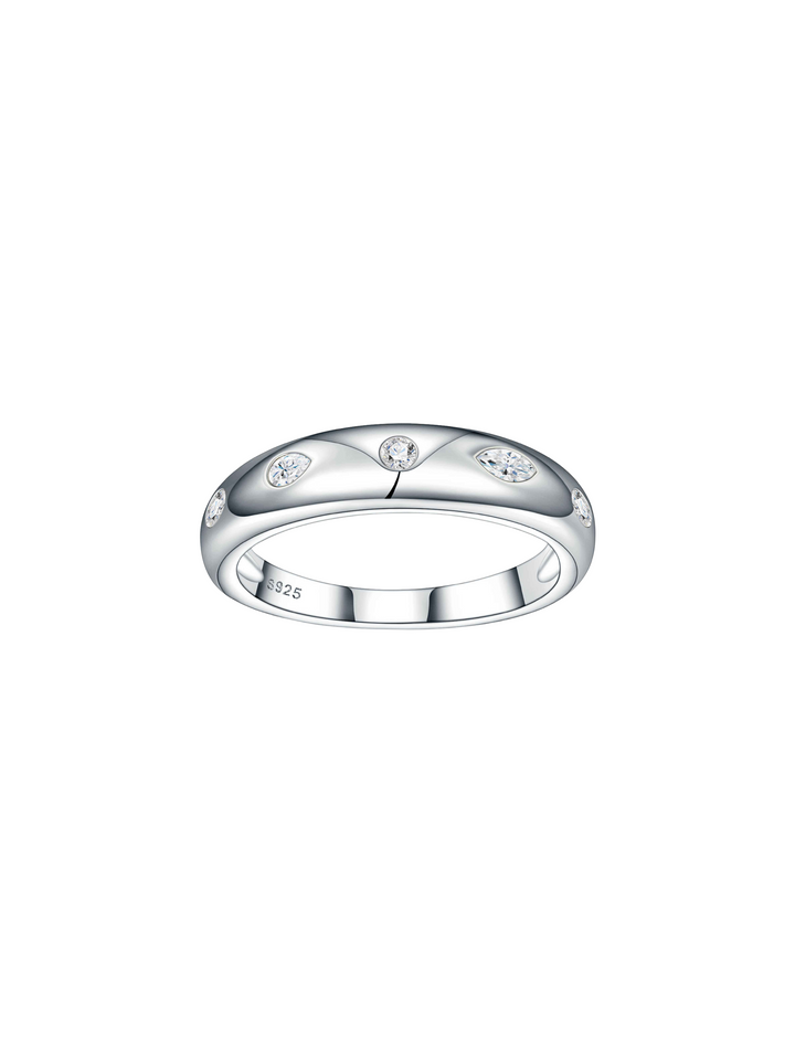 Anillo Grueso Con Moissanitas 0.282 CT
