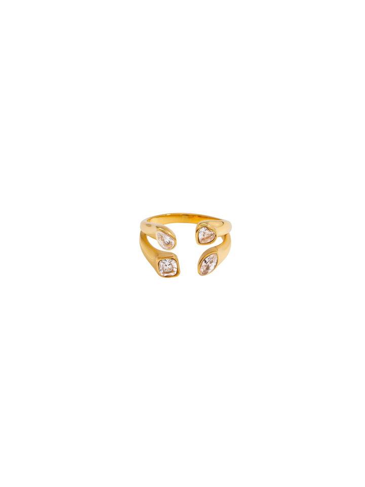 Anillo Abierto Figuras Zirconias