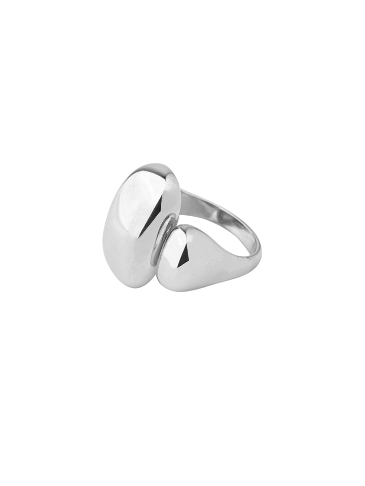 Anillo Abierto Doble Gota Chunky